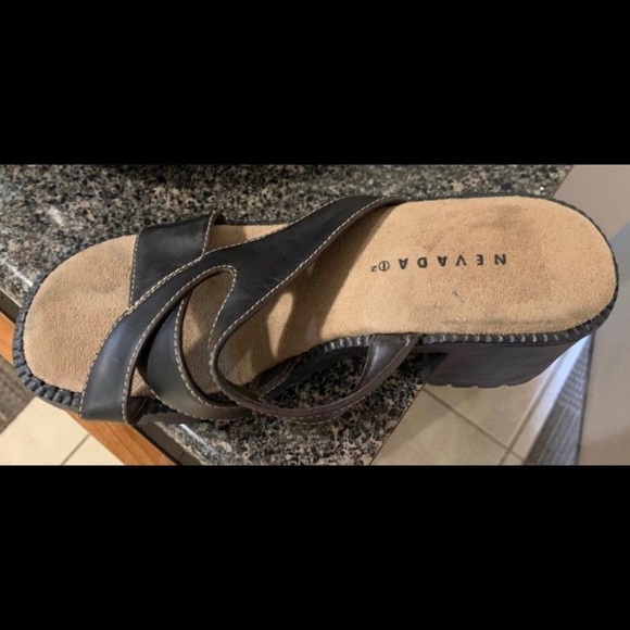 Nevada Black and Tan Sandals - Picture 2 of 3